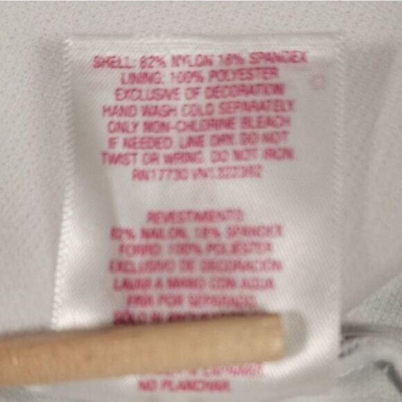 XhilarationāJuniors'āLace-upāFrontĀ BlueāStripeāBikiniāTopāSzāL - Picture 10 of 13